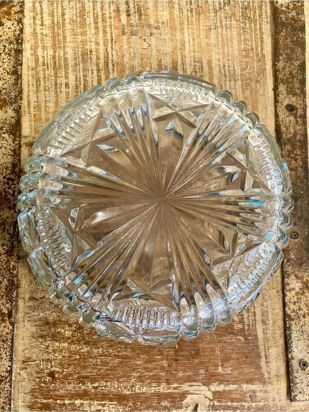Vintage glass serving